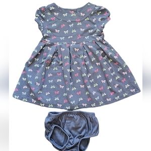 GYMBOREE Bow Print Dress 3-6M